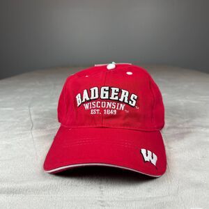 Collegiate Wisconsin Badgers EST. 1849 Sports Hat Cap Red Adjustable